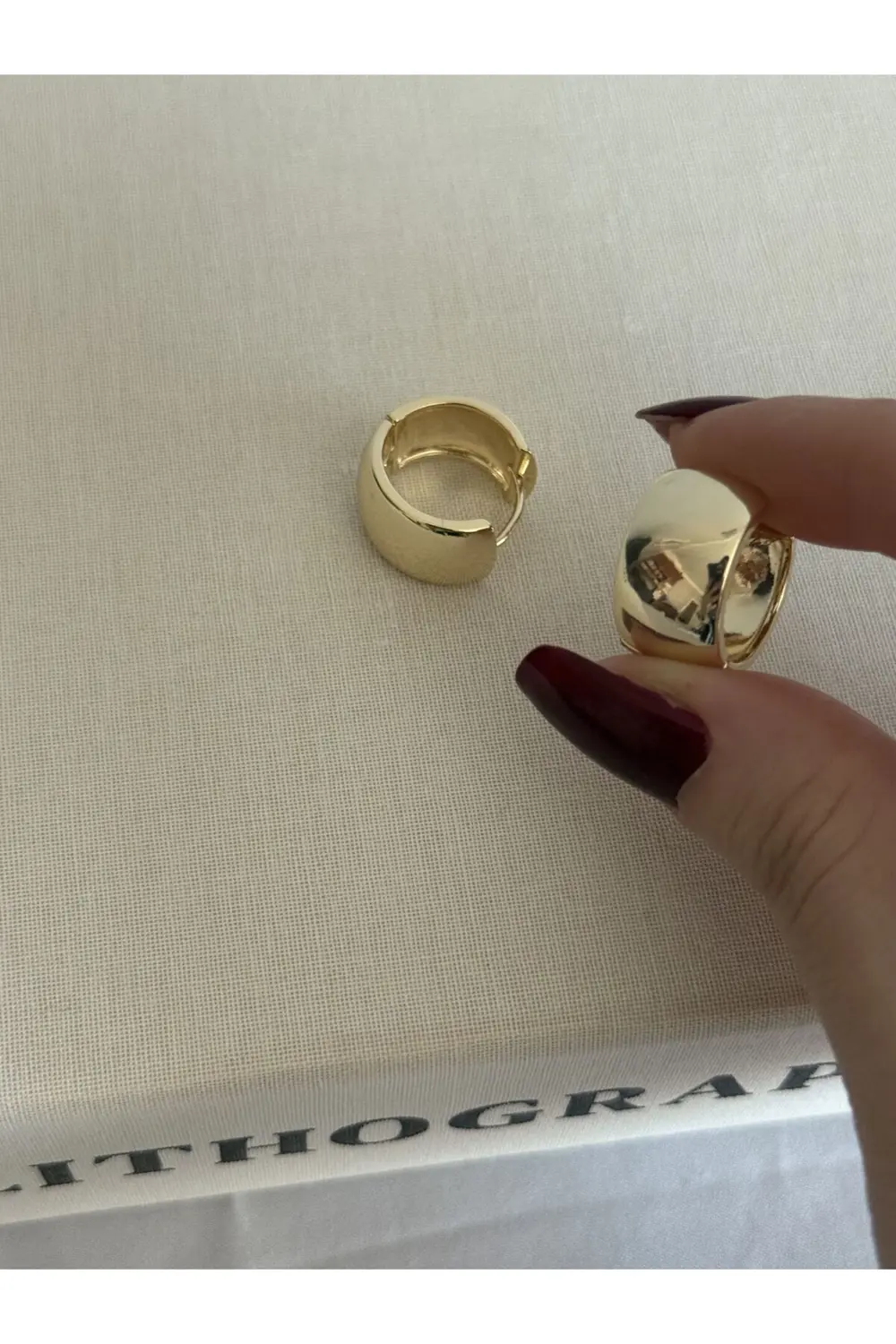 Atelier Emine İri Bombe Gold Küpe