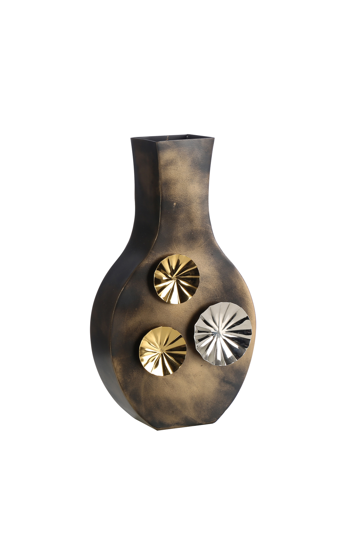 Iron Lotus Metal Vazo 33cm