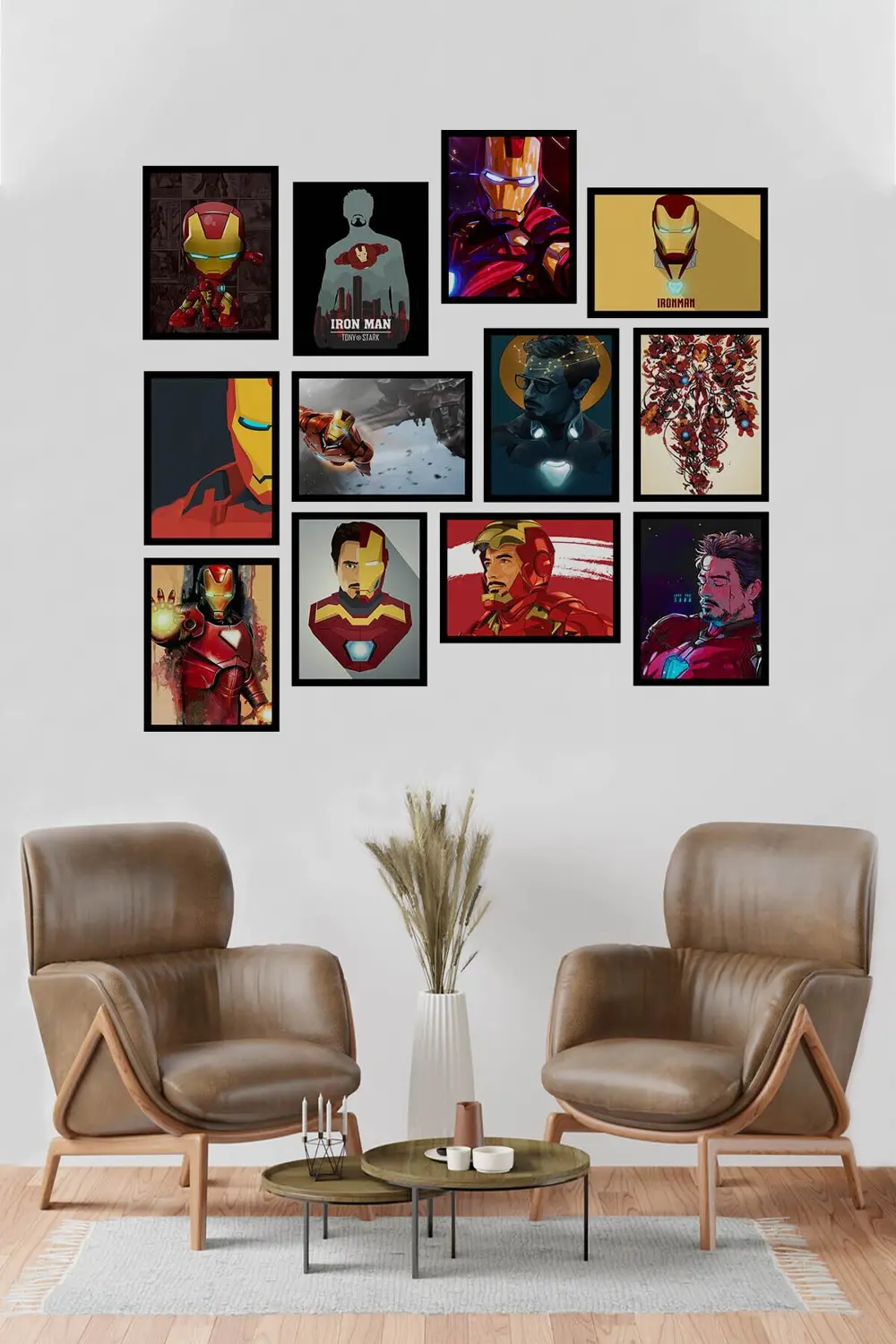 Iron Man 12 Parça Mdf Tablo Arf152