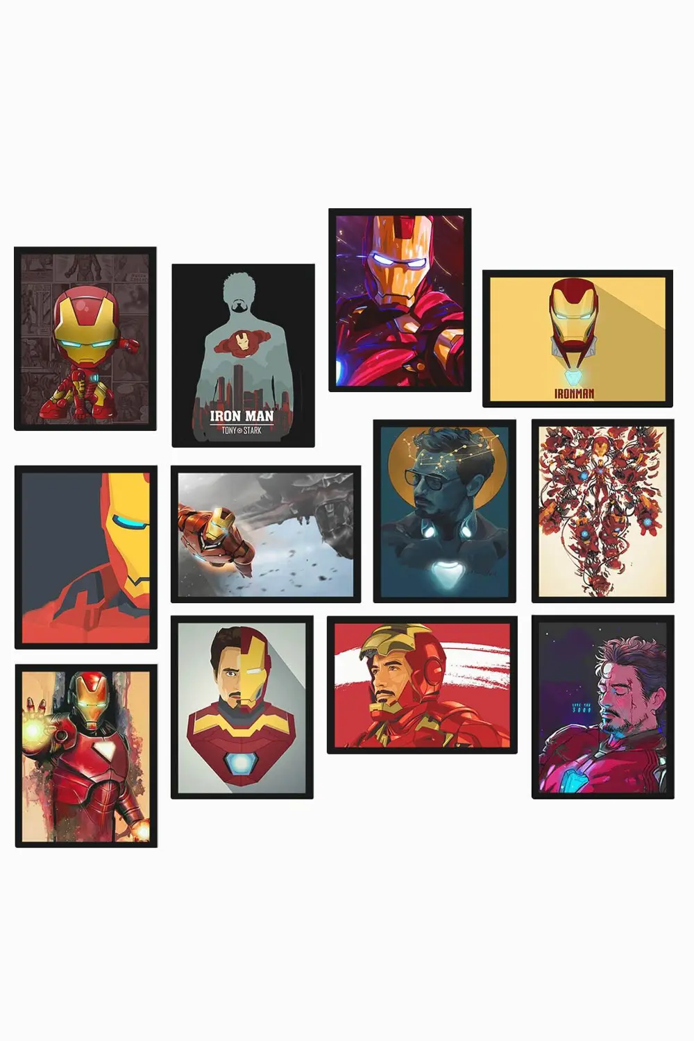 Iron Man 12 Parça Mdf Tablo Arf152
