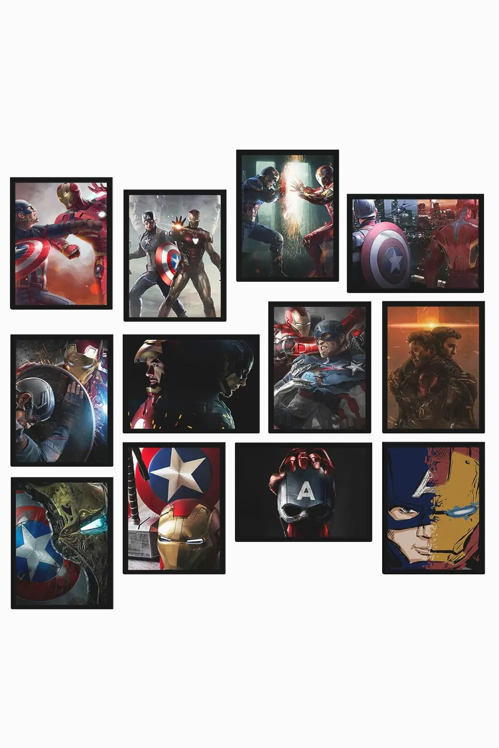 Iron Man And Captain America 12 Parça Mdf Tablo Arf153