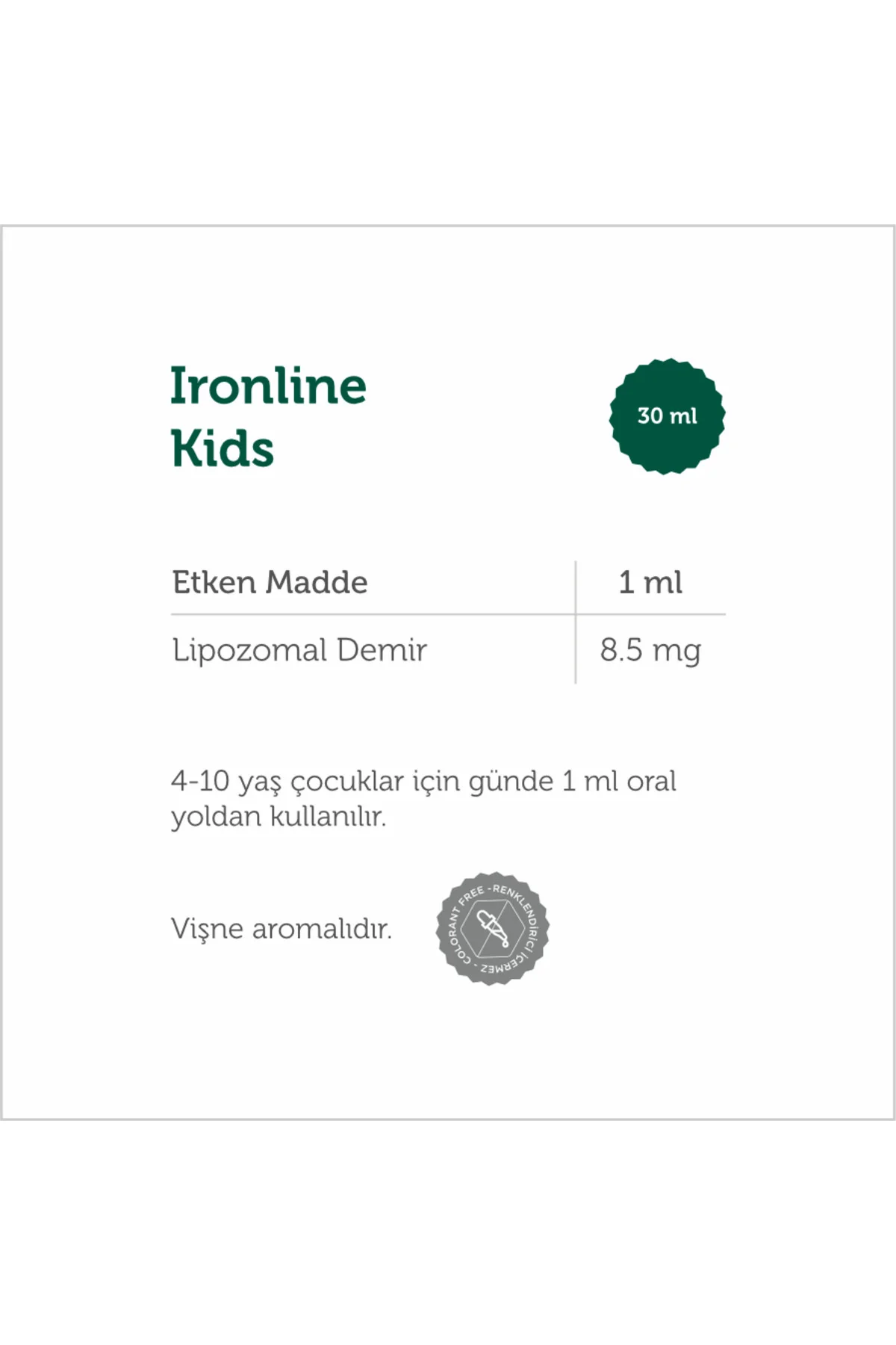 Ironline Kids Lipozomal Demir Damla 30 ml