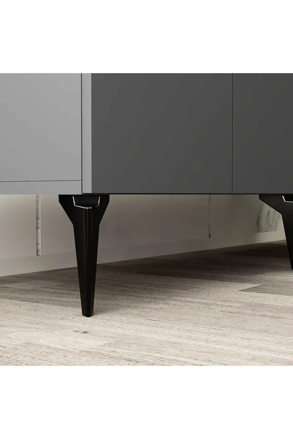 İRRİS KONSOL 4 KAPAKLI RAFLI ANTRASİT-GÜMÜŞ