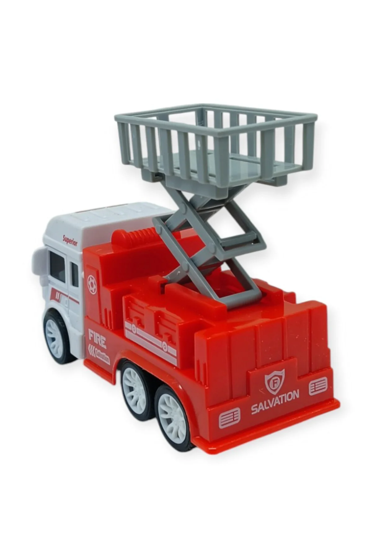 İş Makinaları Serisi - Sürtmeli İtfaiye Aracı 12 cm - Asansör (Li