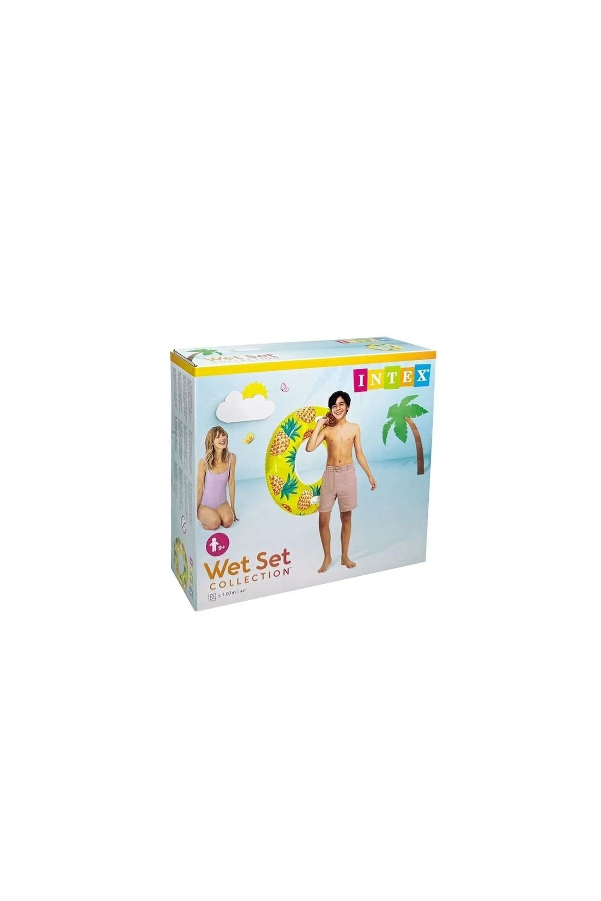 IS56261 Intex Tropikal Meyve Desenli Simit 107 cm (9+ Yaş)