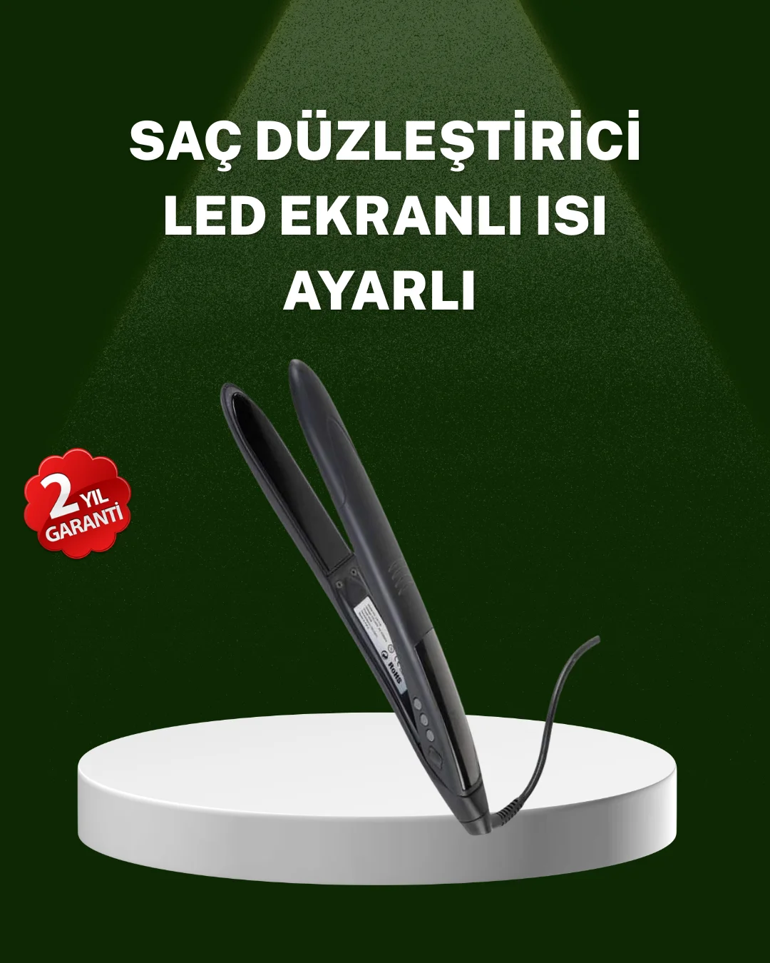 Isı Ayarlı 2025 Titanyum Kaplama Seramik Plakalı Saç Düzleştirici