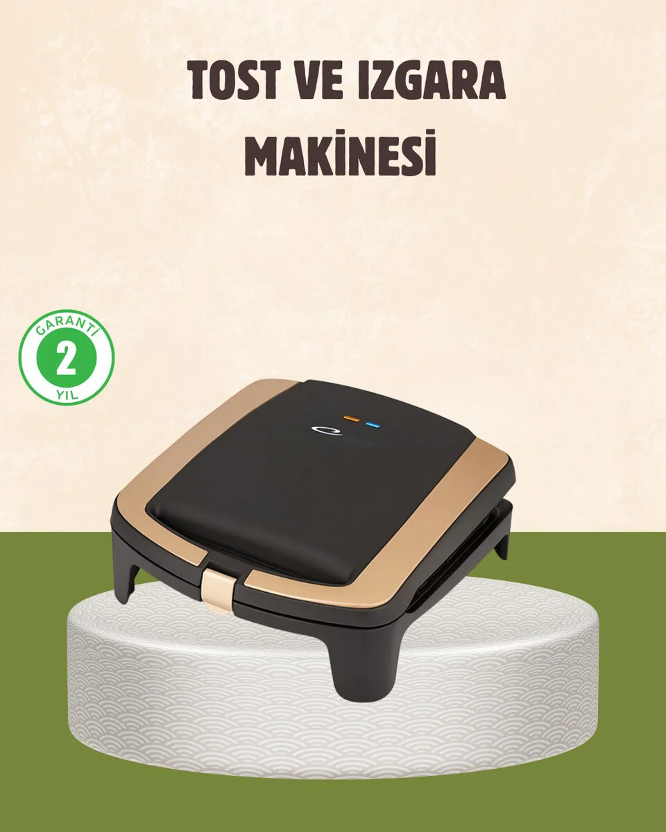 Isı Kontrollü 4 Dilim Tost Makinesi - Kompakt Tasarım, Hızlı Pişirme