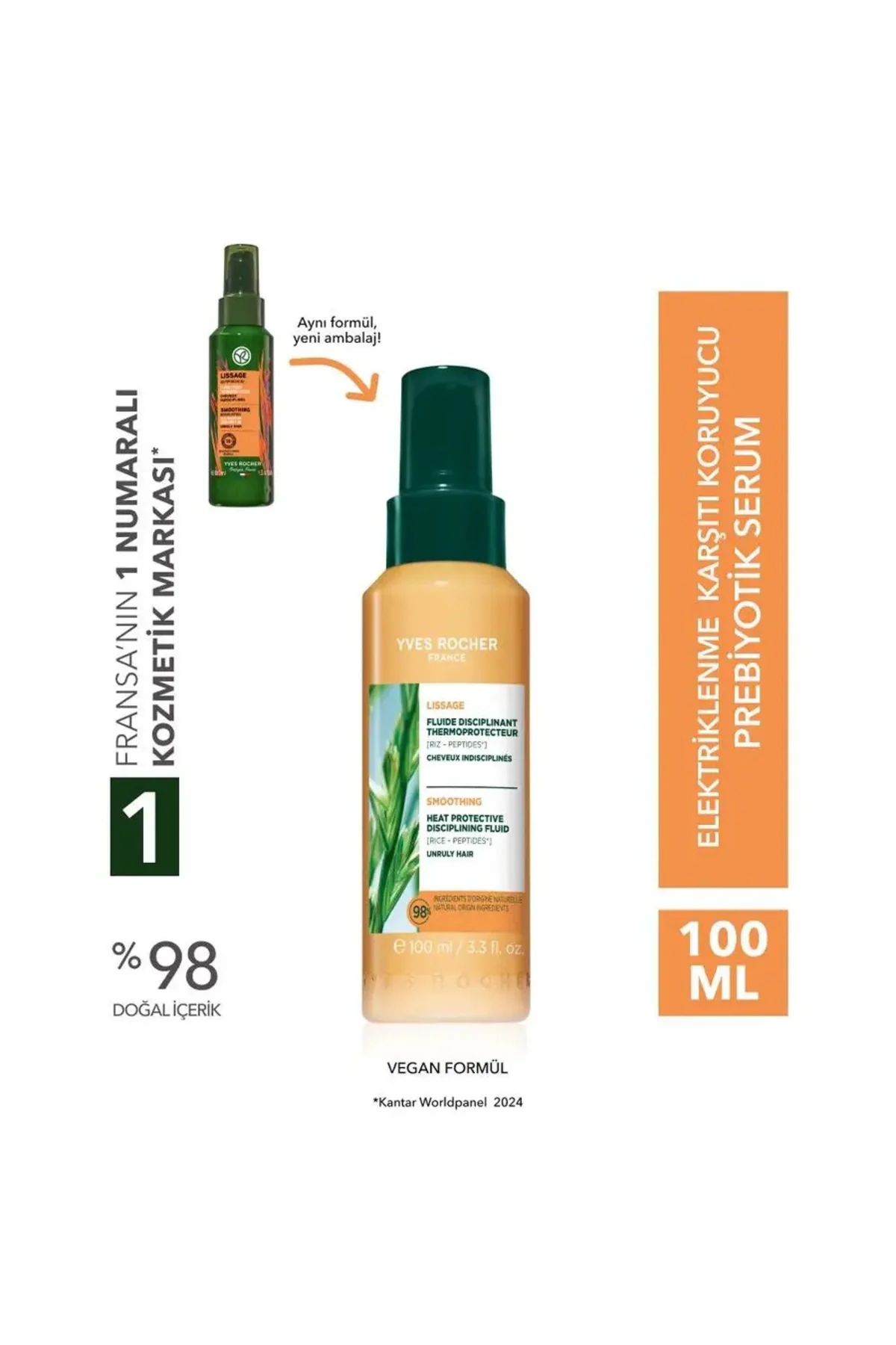 Isı Koruyucu Prebiyotik Serum - Kabarık Saçlar / Lissage- 100 ml