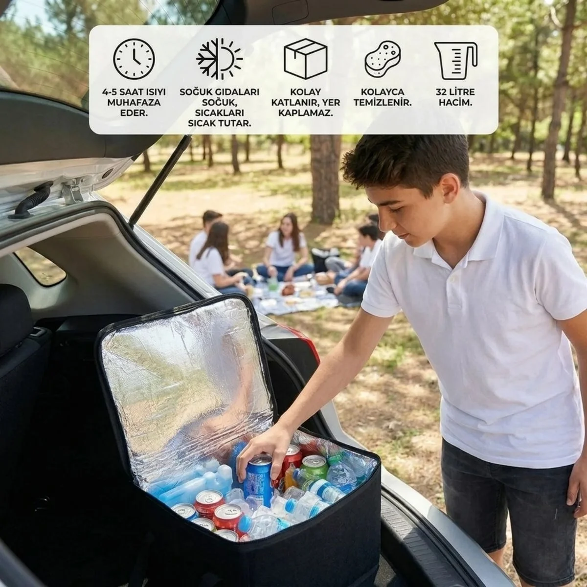 Isı Koruyucu Termal Taşıma Çantası 32 Litre – Araç Bagaj Organizeri, Termos, Katlanabilir Keçe Saklama Çantası 37x27x25 Cm Bx40 Fiyatı, Yorumları ve Özellikleri
