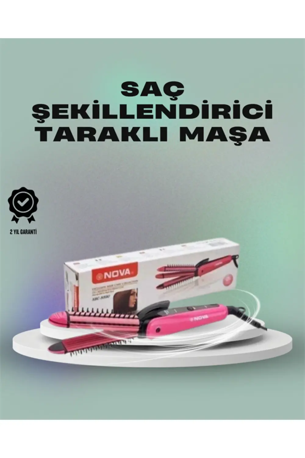 Isı Koruyucu ve Sabitleyici Özellikli Profesyonel Saç Maşası