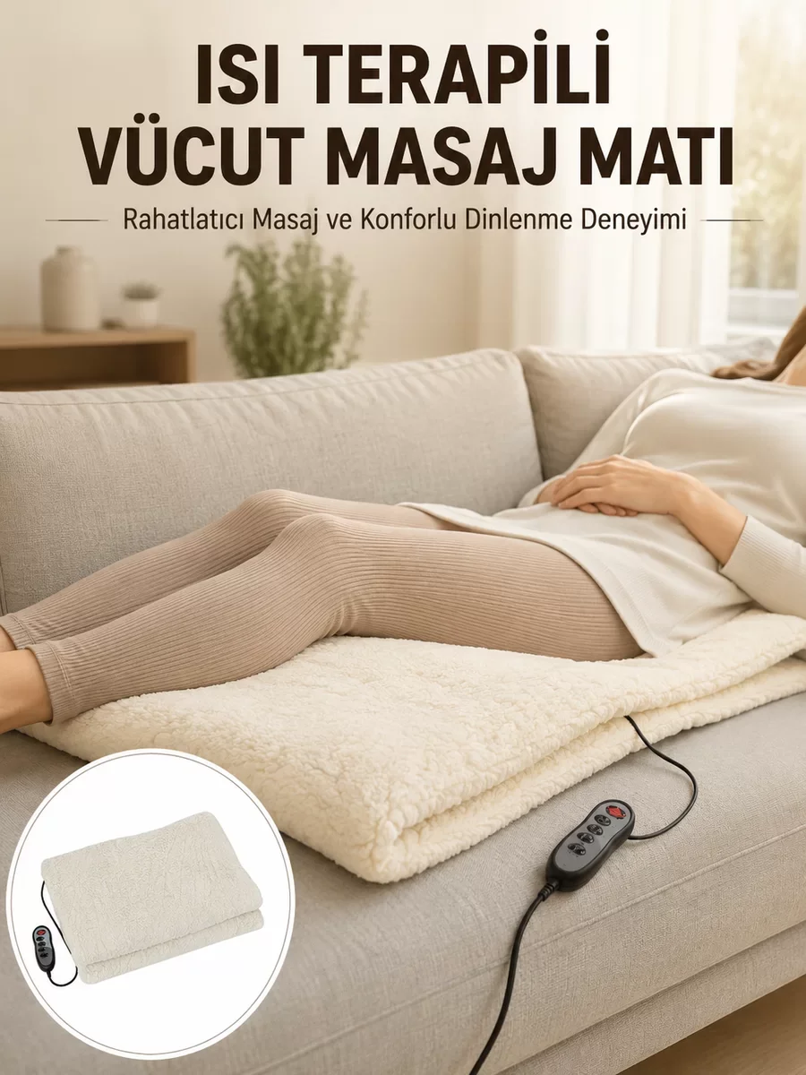 Isı Terapili Vücut Masaj Matı - Sırt ve Bel Ağrılarına Karşı Yeni Nesil Çözüm
