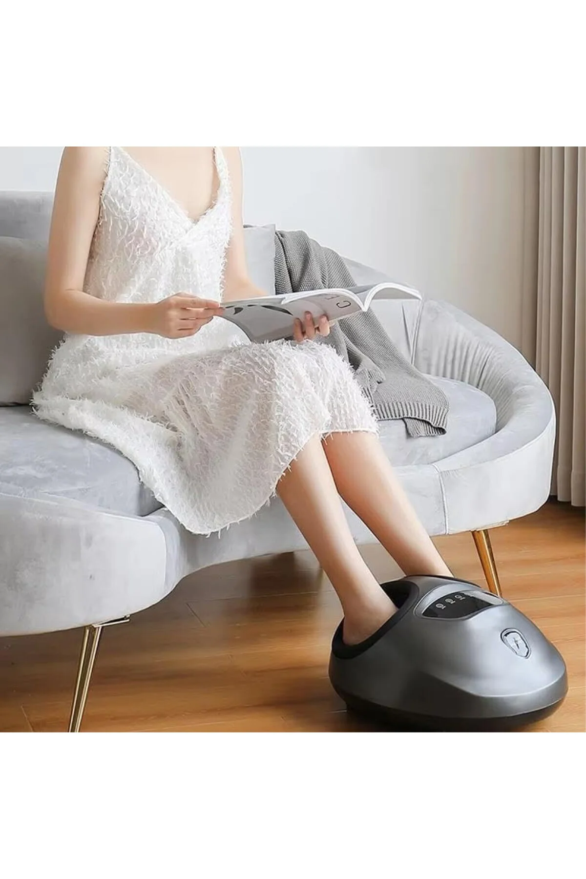 Isı Zaman Hava Basınç Ayarlı Ayak Masaj Aleti Shiatsu Foot Massag
