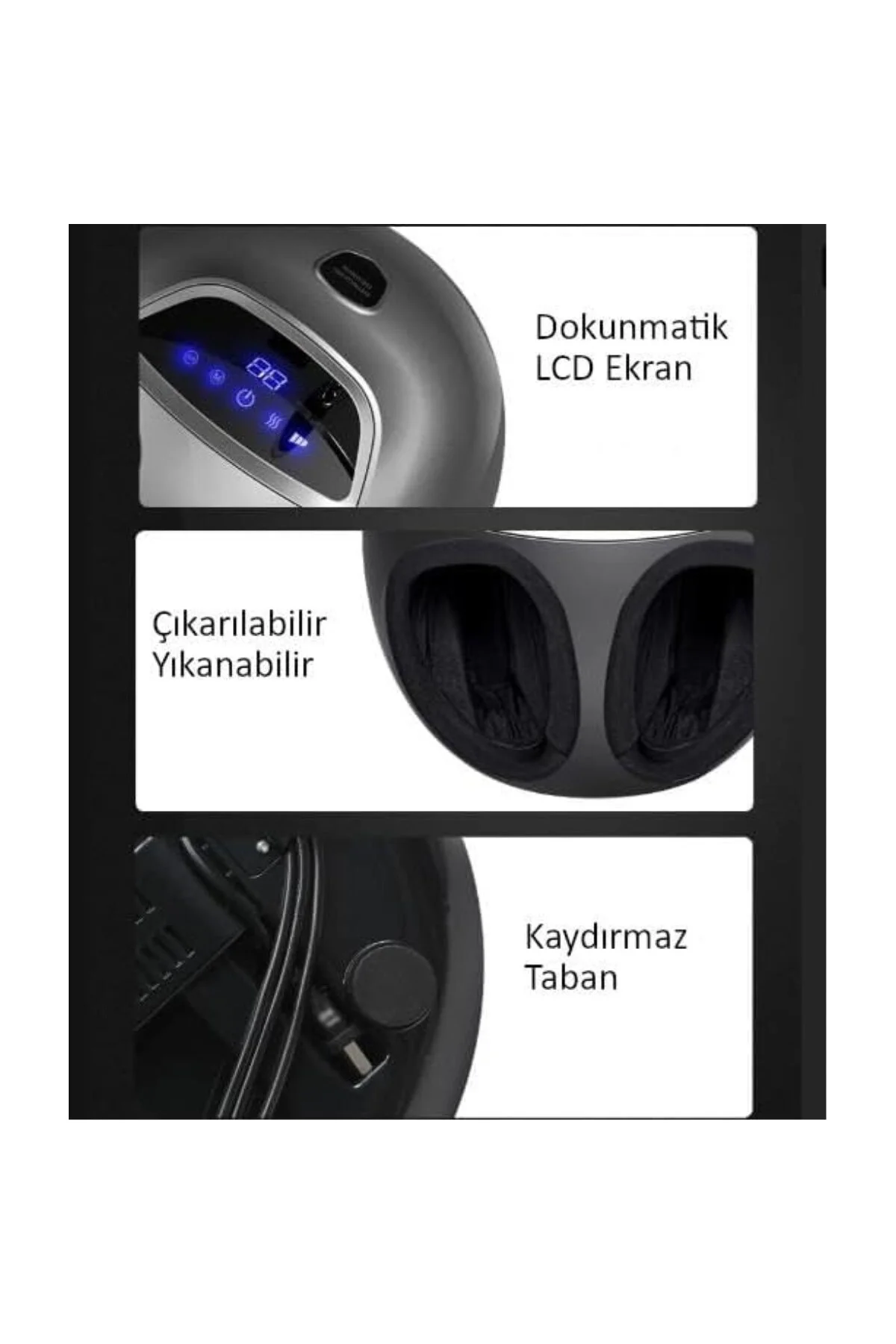 Isı Zaman Hava Basınç Ayarlı Ayak Masaj Aleti Shiatsu Foot Massag