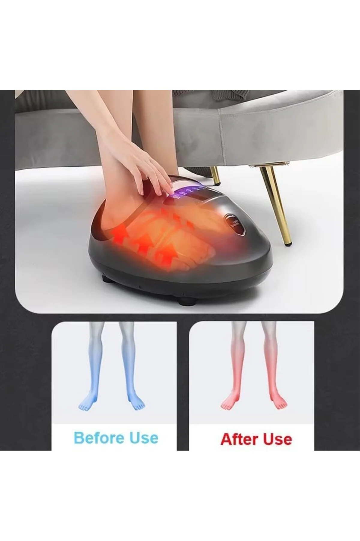 Isı Zaman Hava Basınç Ayarlı Ayak Masaj Aleti Shiatsu Foot Massag