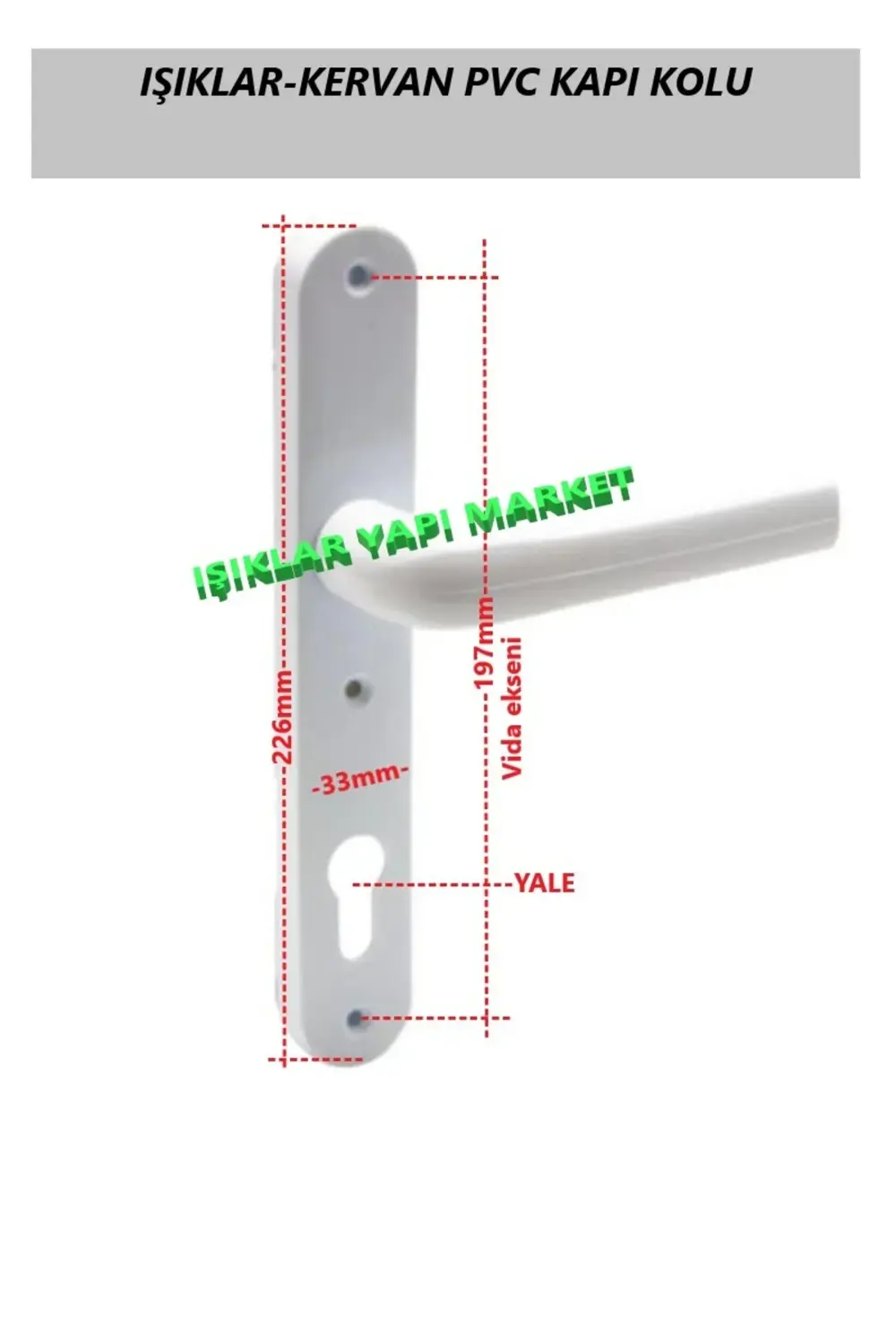 Işıklar-kervan Pvc Kapı Kolu Sert Plastik ( 1takım )