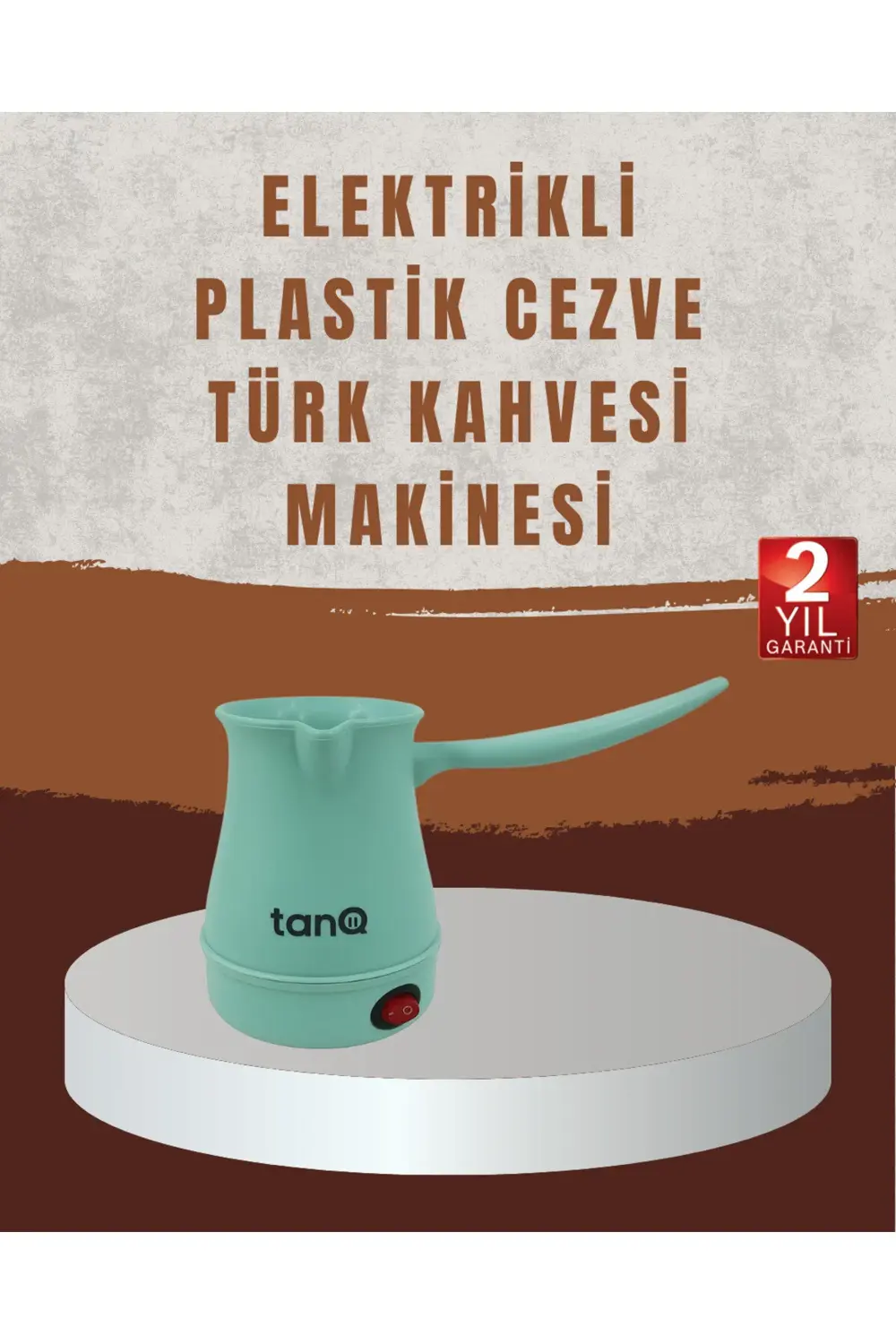 Işıklı Açma Kapama Anahtarlı Elektrikli Kahve Cezvesi