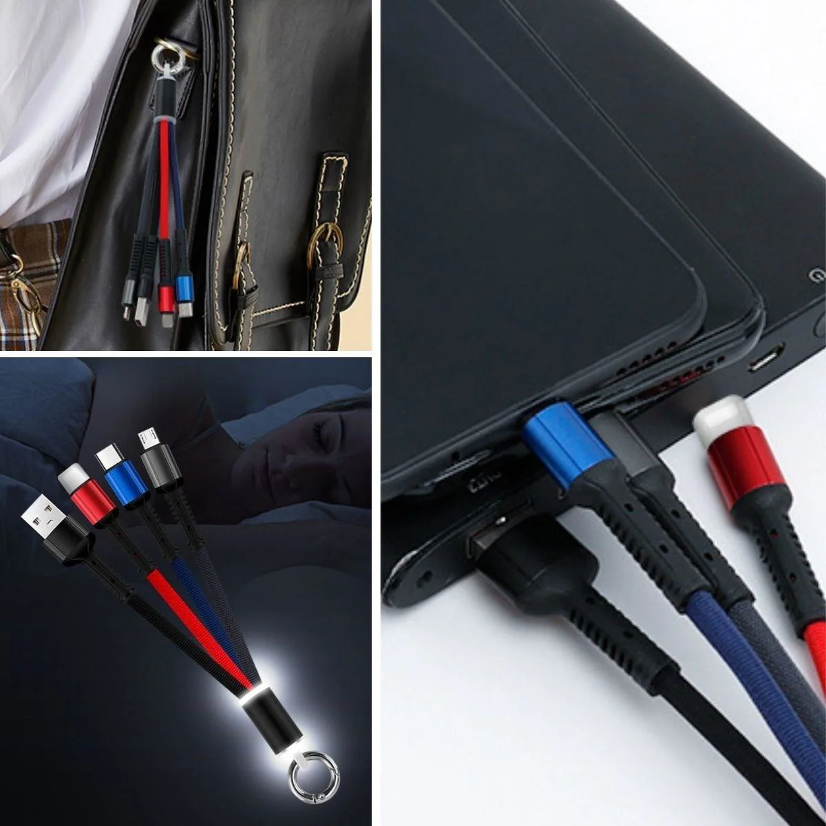 Işıklı Anahtarlık Model 3 in 1 USB Çıkışlı MİKRO,TYPE-C ve İphone Uyumlu Şarj Kablosu Işıklı Anahtarlık Model 3 in 1 USB Çıkışlı MİKRO,TYPE-C ve İphone Uyumlu Şarj Kablosu