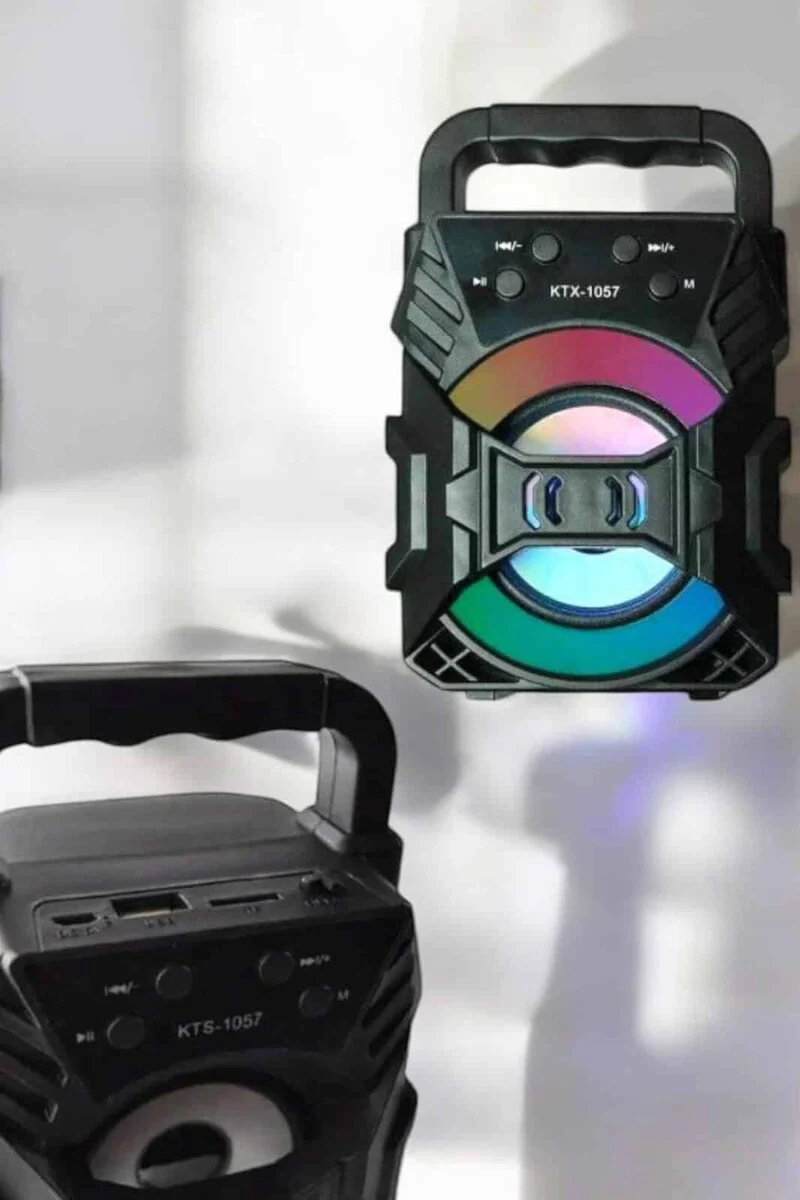 Işıklı Bluetooth Hoparlör - Taşınabilir Ses ve Renkli Işık Show