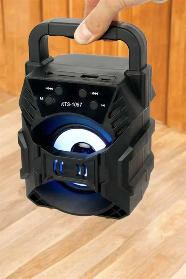 Işıklı Bluetooth Hoparlör Müzik ve Renkli Işık Taşınabiilir - Lisinya