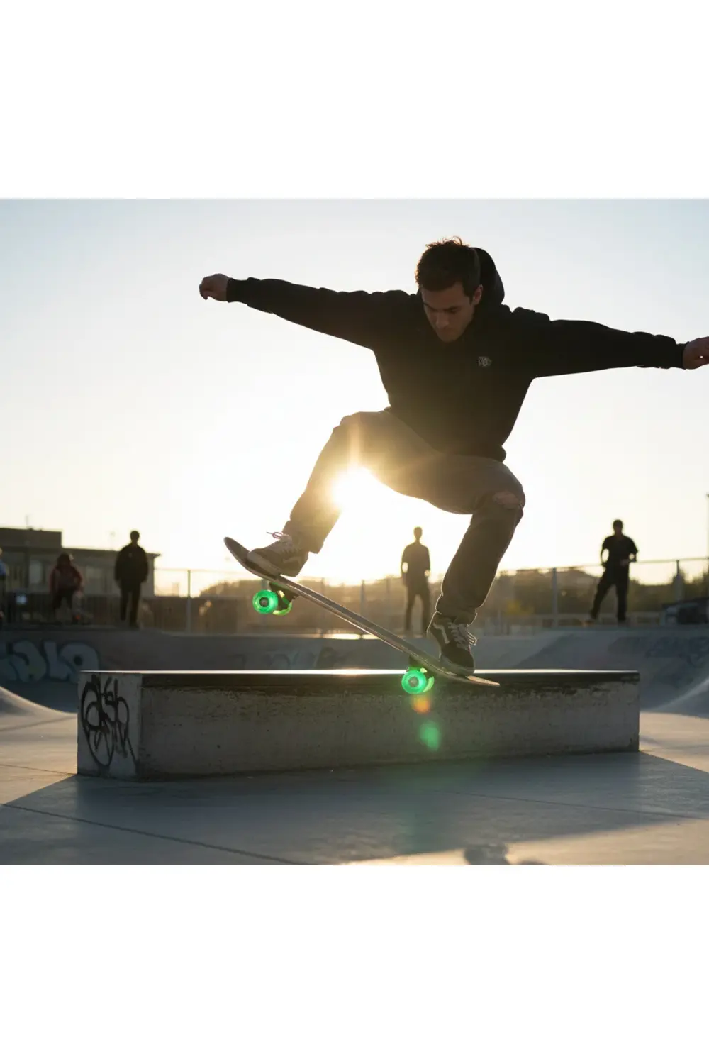 Işıklı Büyük Teker Kaykay - Skateboard - SKI - Kış Sporu - Kayak