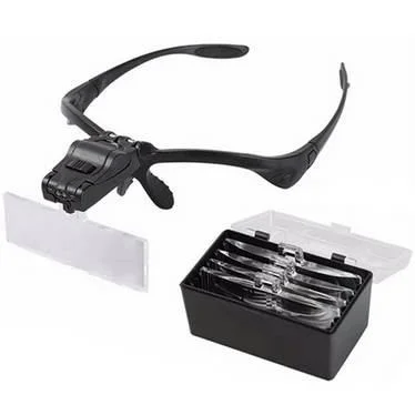 Işıklı Gözlük Büyüteç 5 Farklı Lens - 2 LED, Eller Serbest Kullanım 9892b Fiyatı, Yorumları ve Özellikleri