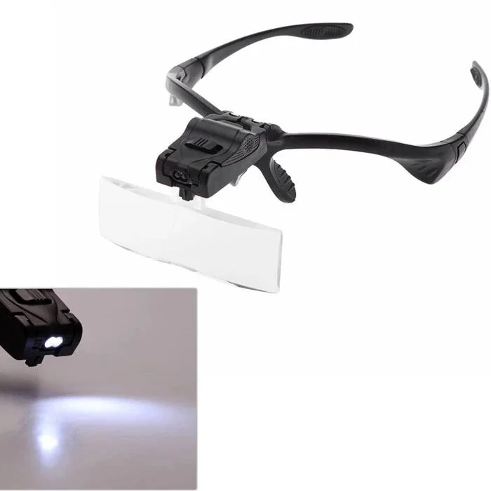 Işıklı Gözlük Büyüteç 5 Farklı Lens - 2 LED, Eller Serbest Kullanım 9892b Fiyatı, Yorumları ve Özellikleri