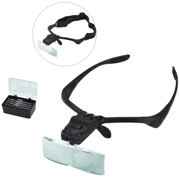 Işıklı Gözlük Büyüteç 5 Farklı Lens - 2 LED, Eller Serbest Kullanım 9892b Fiyatı, Yorumları ve Özellikleri