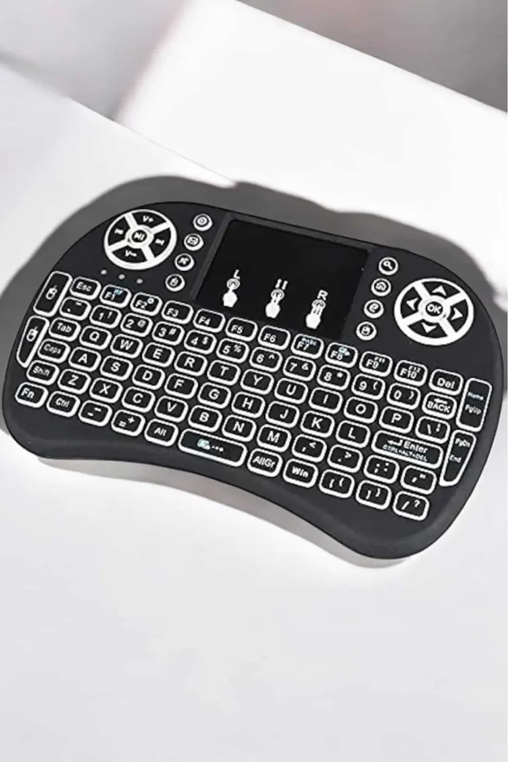 Işıklı Kablosuz Mini Q Klavye Tüm Cihazlara Uyumlu