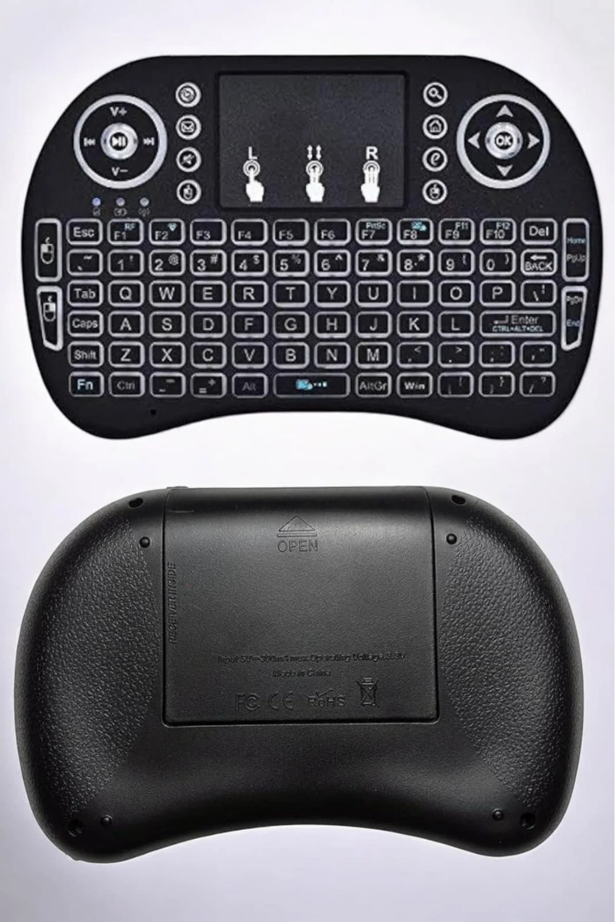 Işıklı Kablosuz Mini Q Klavye Tüm Cihazlara Uyumlu