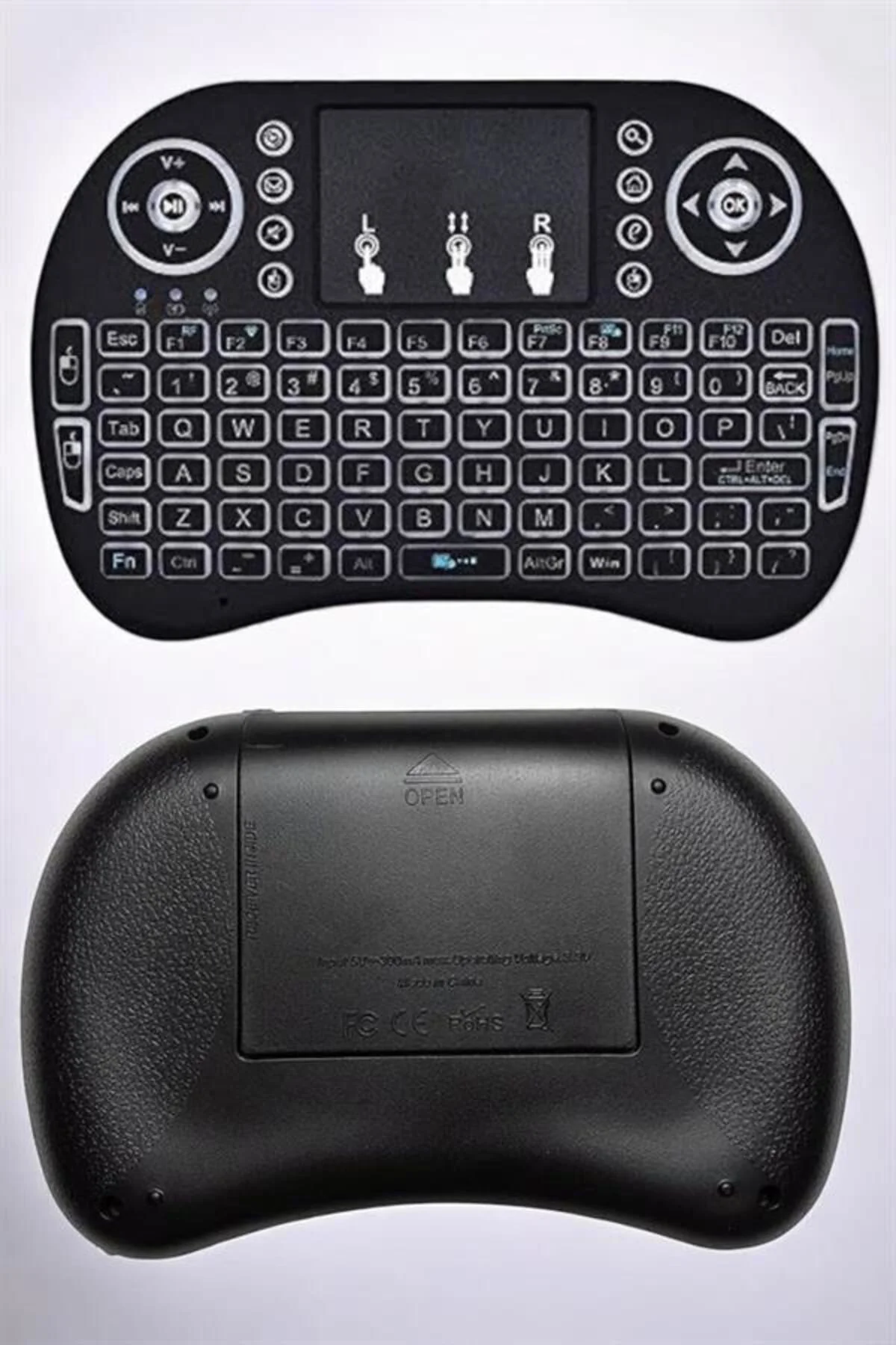 Işıklı Kablosuz Mini Q Klavye Tüm Cihazlara Uyumlu