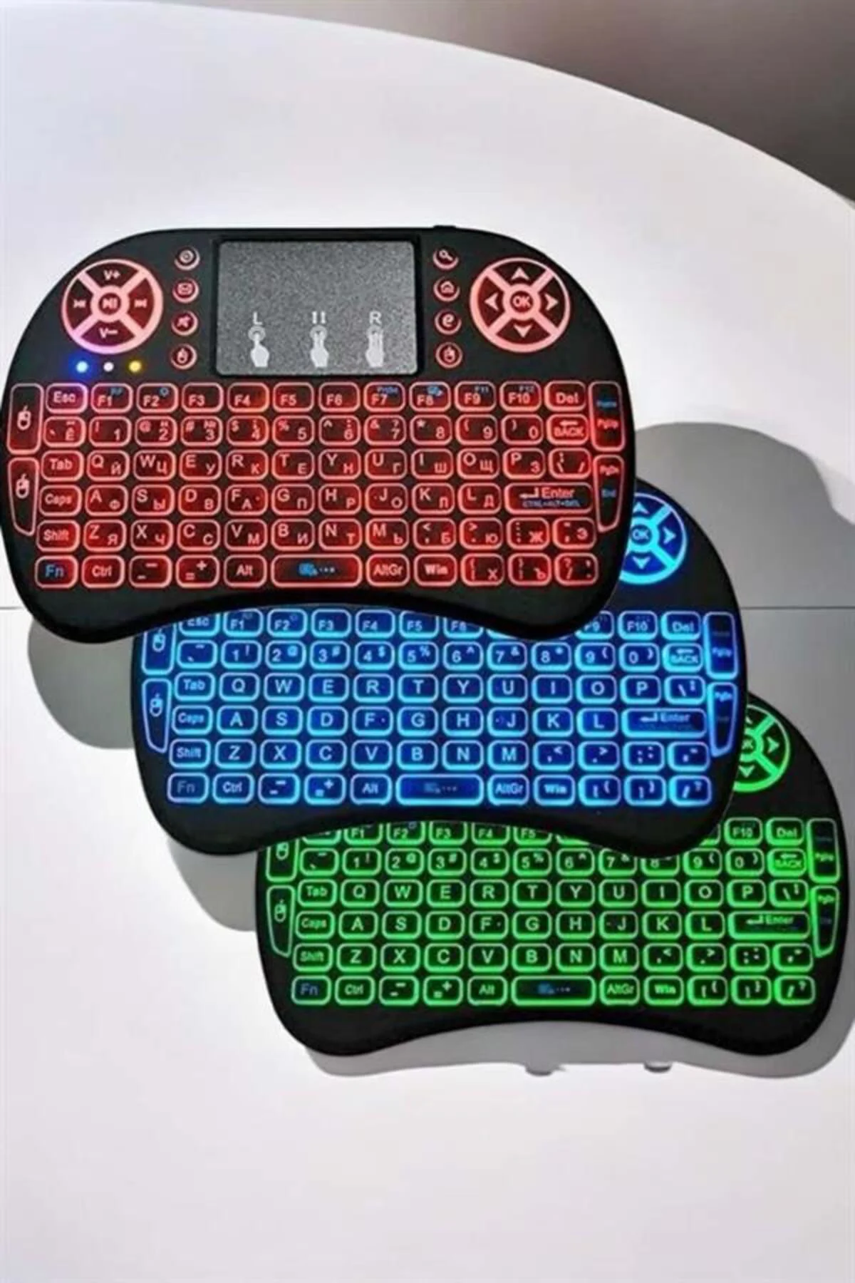 Işıklı Kablosuz Mini Q Klavye Tüm Cihazlara Uyumlu