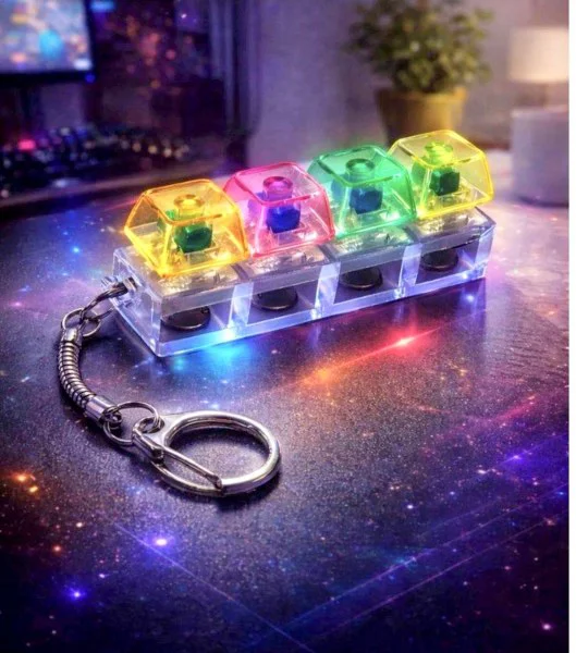 Işıklı Klavye Tuşu Switch Anahtarlık Keyboard Fidget Led Anahtarl