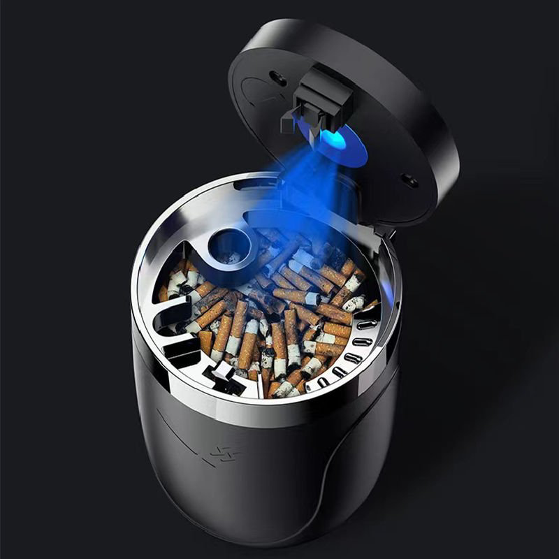 Drs Tuning İşıklı Küllük Otomatik Açmalı Siyah / İcku52