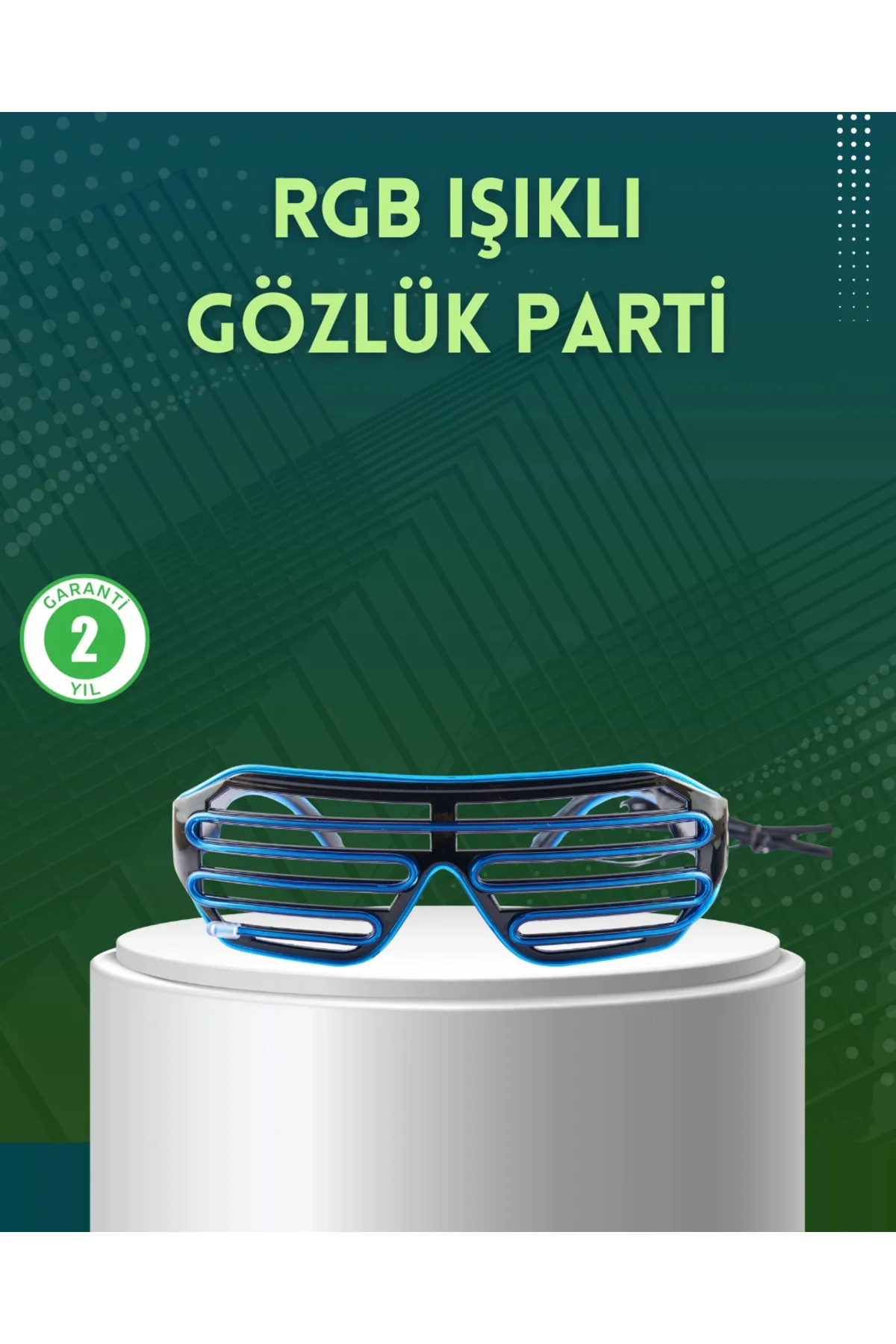 Işıklı Led Gözlük Parti Konser Ve Etkinlik Aksesuarı