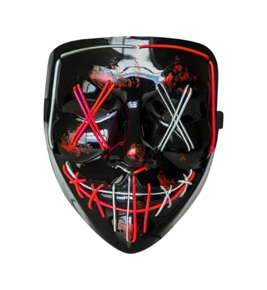 Işıklı Led Maske Parti Eğlence Maskesi Hallowen Neon Maske Diğer
