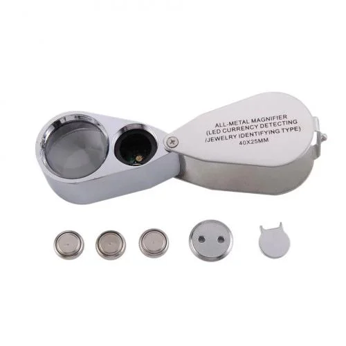 Işıklı Lup 40x25 – Led Aydınlatmalı Metal Büyüteç, Mücevher ve Para Kontrolü İçin Fiyatı, Yorumları ve Özellikleri