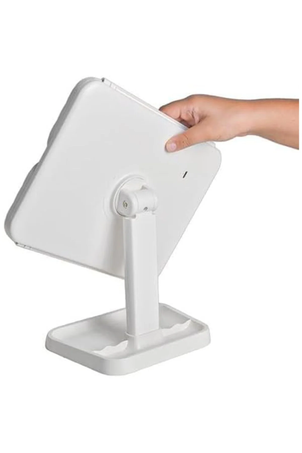 Işıklı Makyaj Aynası | 3 Panelli, 180° Dönebilen, 3 Renk LED, Dok