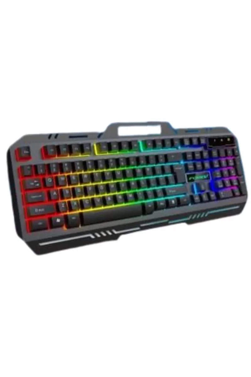 Işıklı Mekanik Gaming Oyuncu Klavye Mouse Seti Siyah Yeni Nesil PG8018