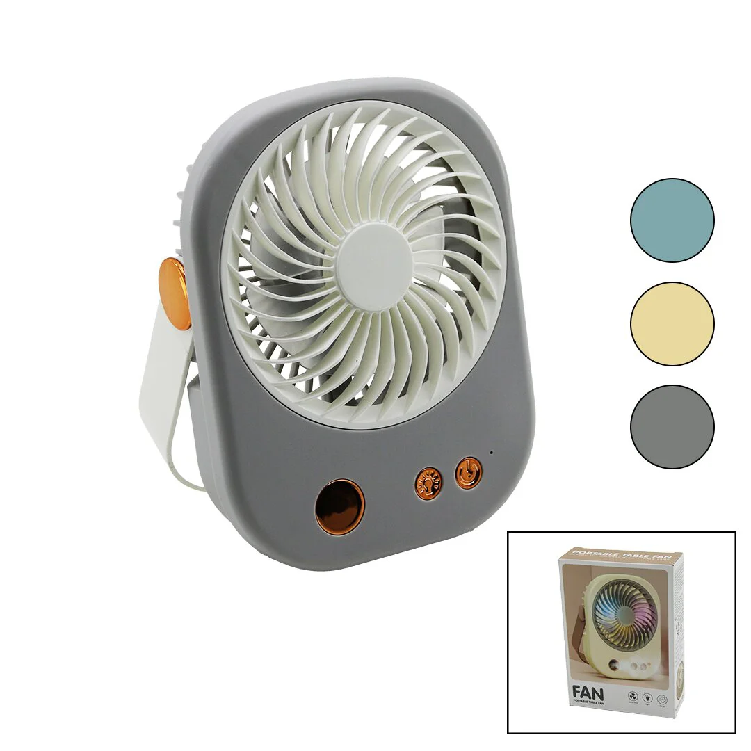 Işıklı Mini Fan Masa Üstü Usb Şarjlı 2İN1 Kulp=taşıma - Duruş 3 Kademe Hız 15.5X12CM BJJ-565 Fiyatı, Yorumları ve Özellikleri