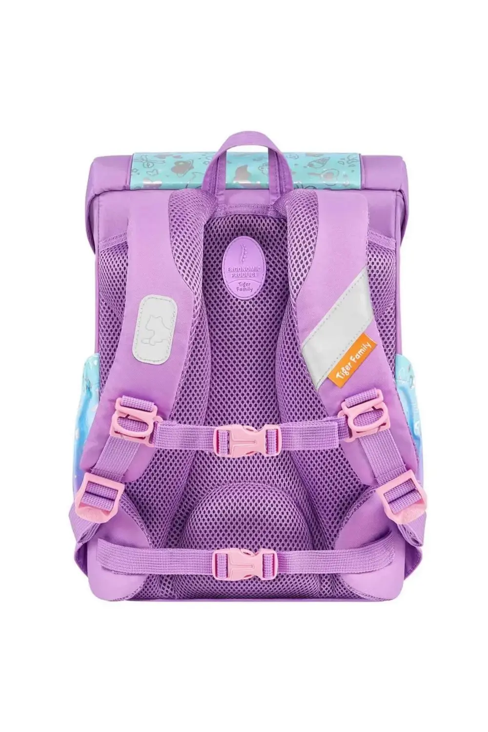 Işıklı Mor Renk Geçişli Okul Çantası