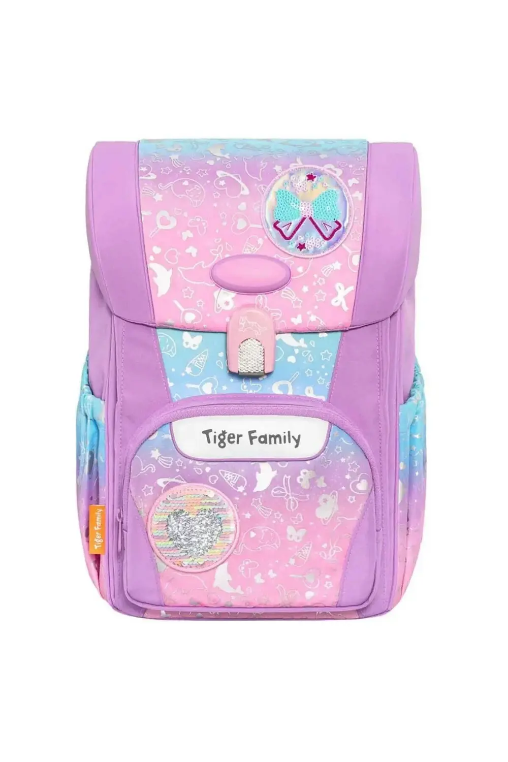 Işıklı Mor Renk Geçişli Okul Çantası