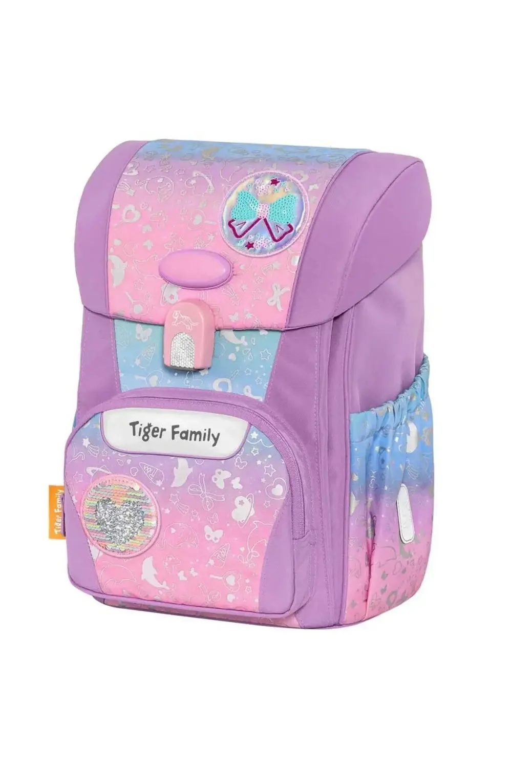 Işıklı Mor Renk Geçişli Okul Çantası