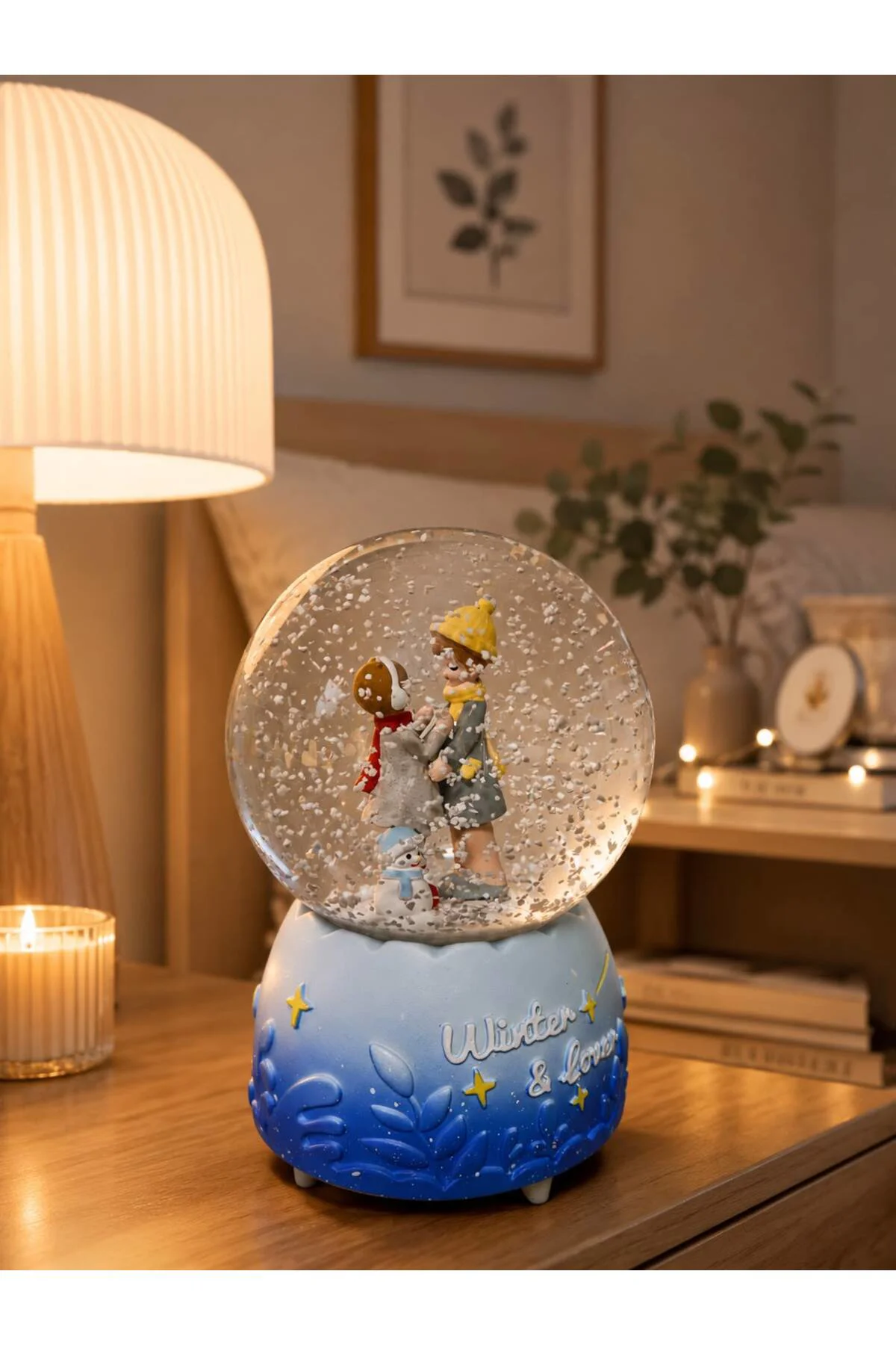 Işıklı Müzikli Renk Değiştiren Kar Küresi 12*8cm