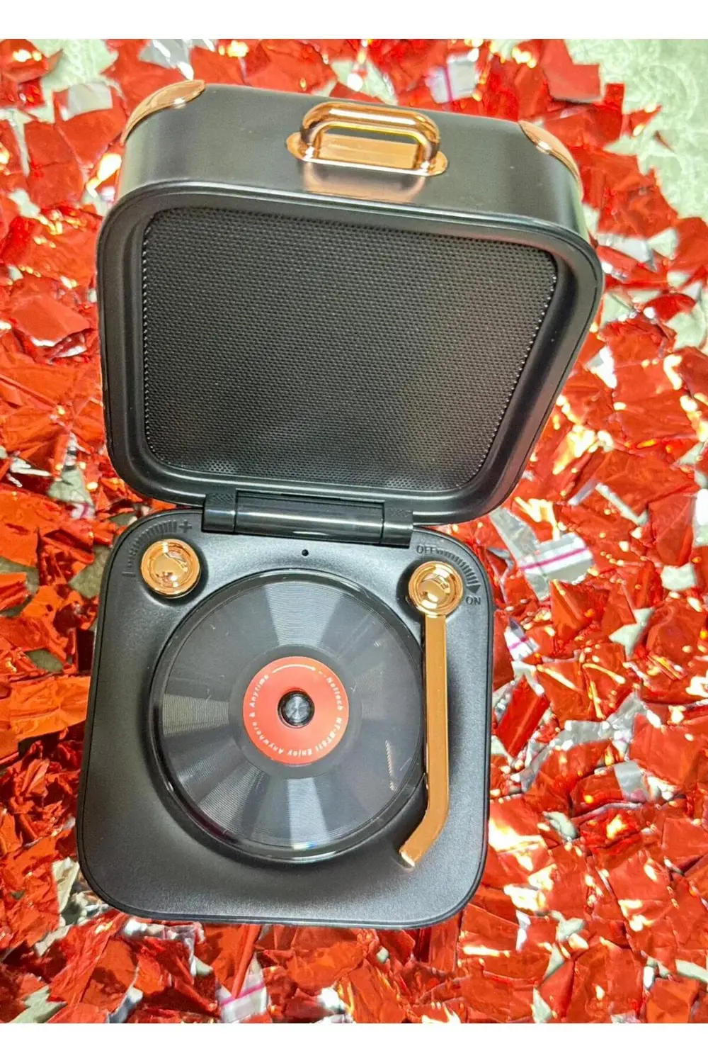 Işıklı Nostaljik Wireless Portable Speaker Hoparlör