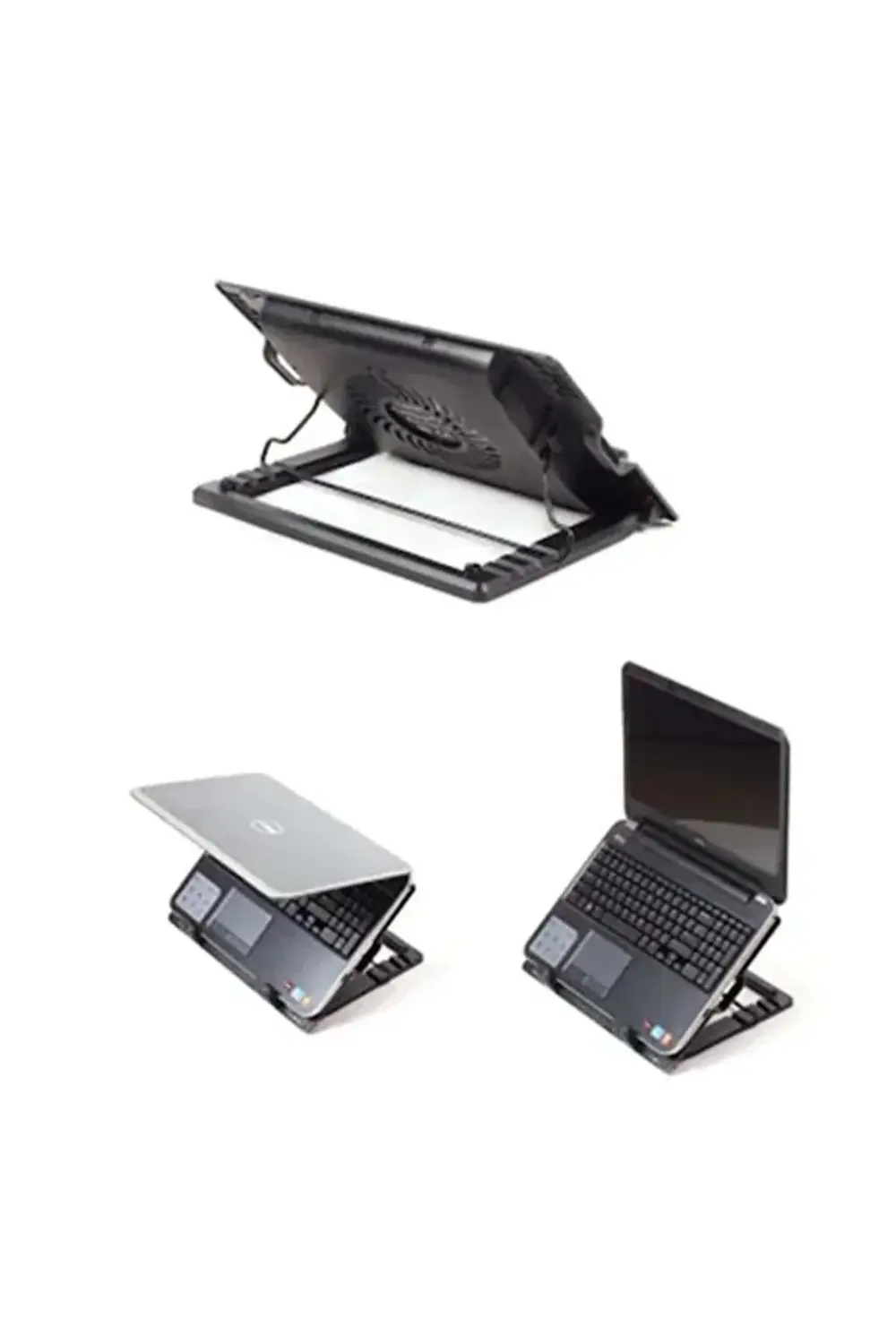 Işıklı Notebook Soğutucu Stand - 5 Kademeli Ayarlı Fanlı Laptop C