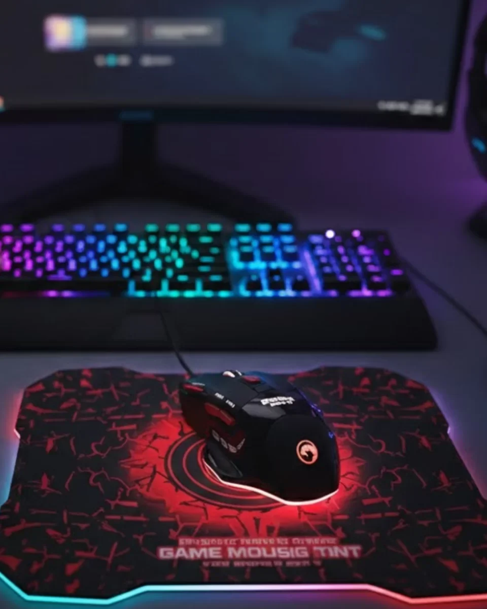 Işıklı Oyuncu Mouse ve Mousepad Seti Ergonomik Tasarım ve RGB Aydınlatma - Lisinya