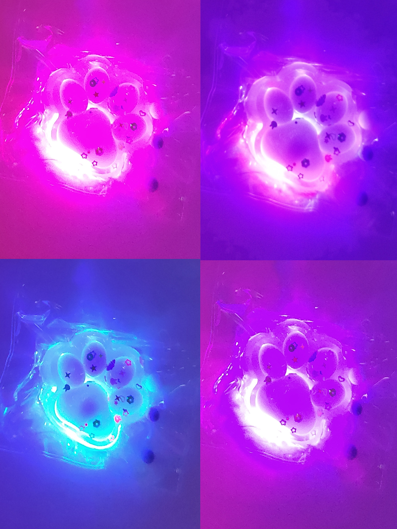 Limmy İşıklı Şeffaf Pati Squishy Pullu Yumuşacık 6 Cm Pati Sukuşi - Tur