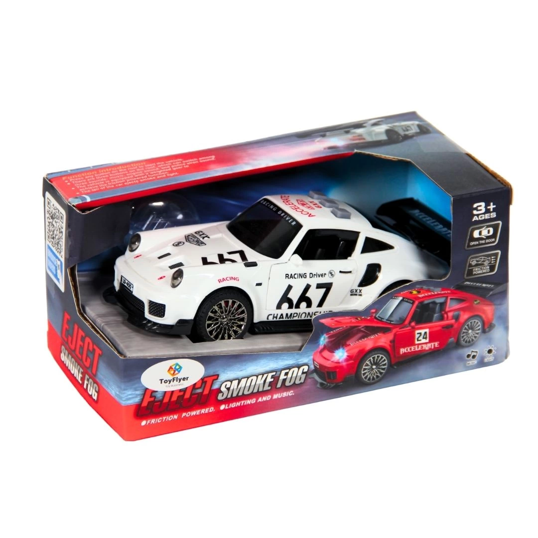 Işıklı Sesli Duman Çıkaran Sürtmeli Spor Araba BSP-1A