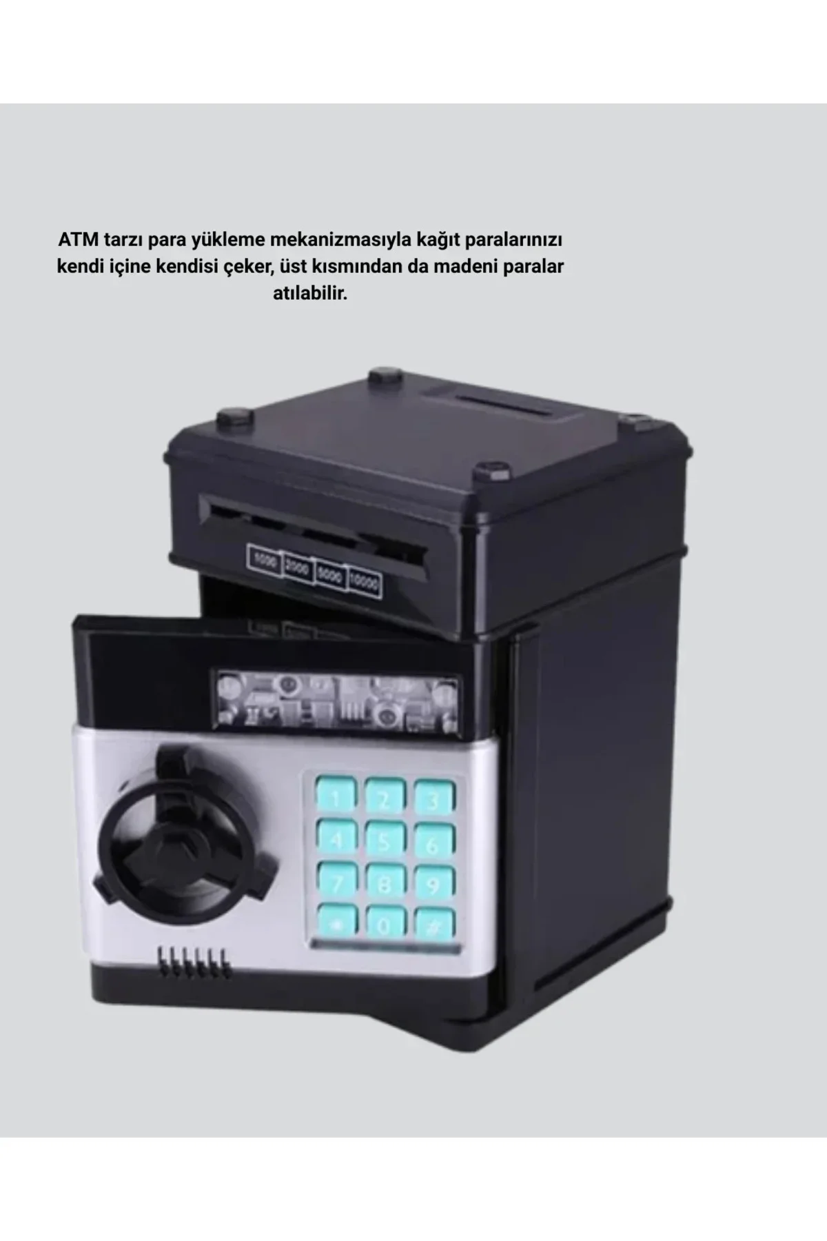 Işıklı Sesli Şifreli ATM Görünümlü Kasa Kumbara Işıklı Sesli Şifreli ATM Görünümlü Kasa Kumbara