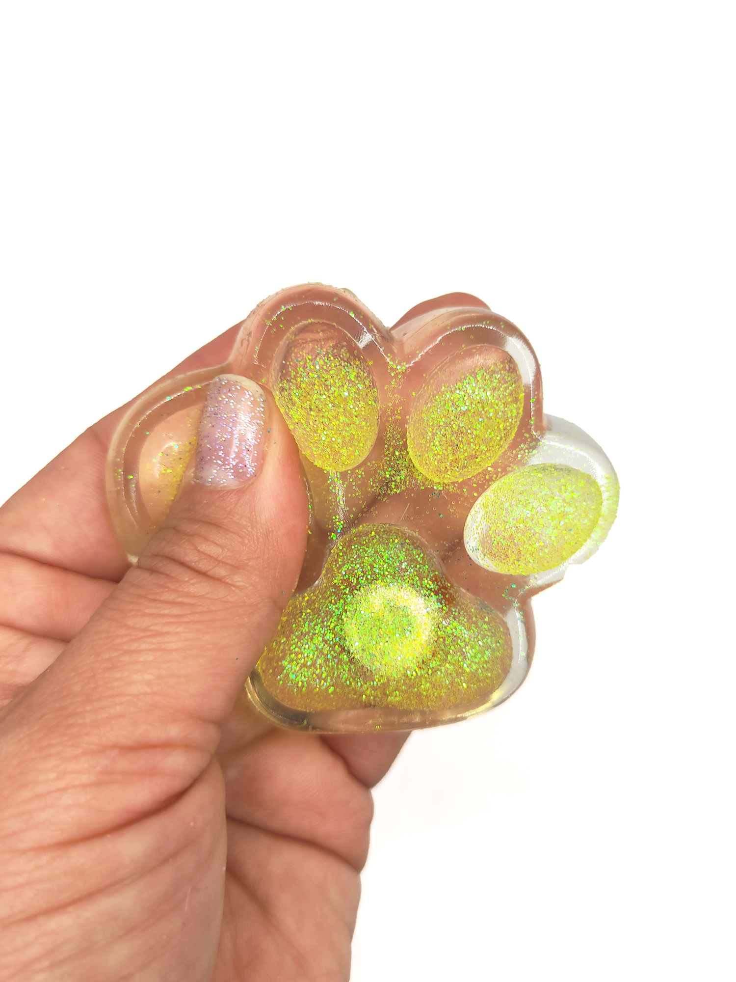 Limmy İşikli Simli Şeffaf Pati Squishy Taba Sukuşi Yumuşacik 6 Cm Pati 